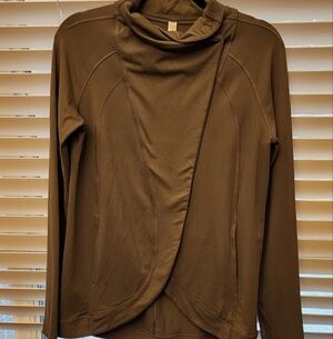 Lululemon Asymmetrical Olive Green Jacket Sz 6